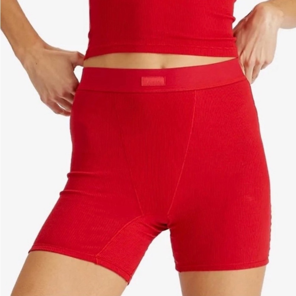 ♦️ ♦️ SKIMS Cotton Rib Boxers | Red | M | NWOT ♦️ ♦️